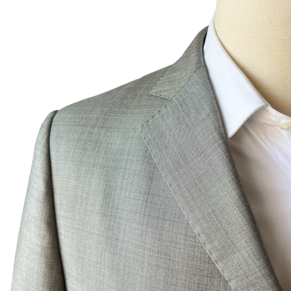 J Hilburn Grey Wool Sports Coat | 40 R